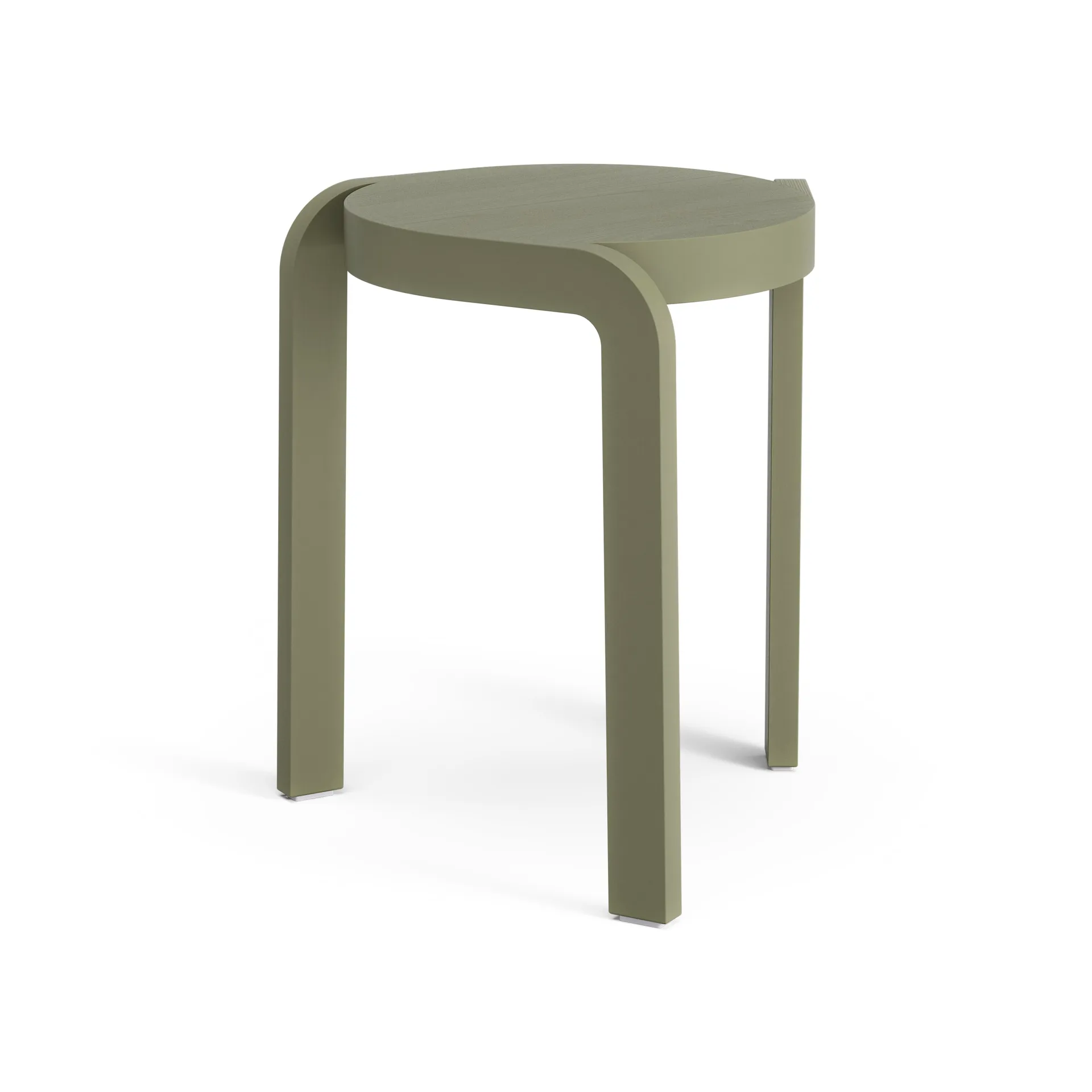 Spin rund krakk H44 cm, Ask-moss green, Ø32x44 cm Swedese