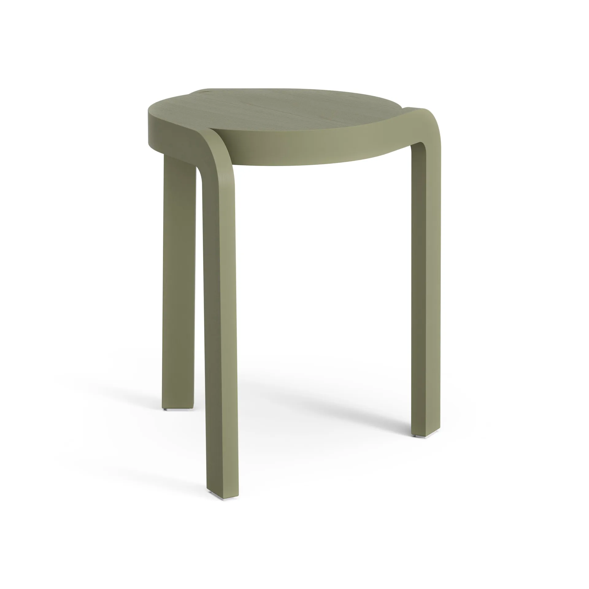 Spin rund krakk H44 cm, Ask-moss green, Ø32x44 cm Swedese