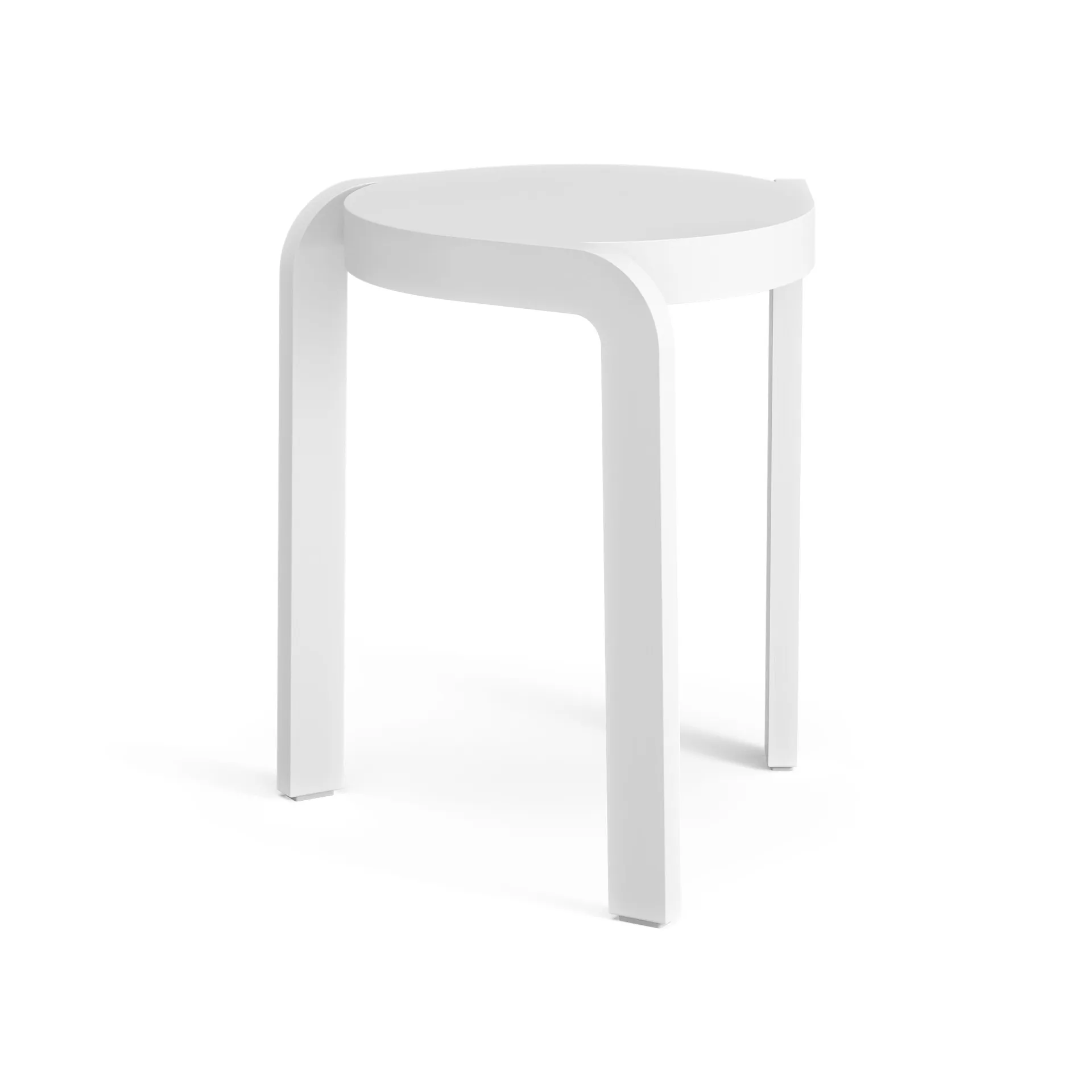 Spin rund krakk H44 cm, Hvitlasert ask, Ø32x44 cm Swedese