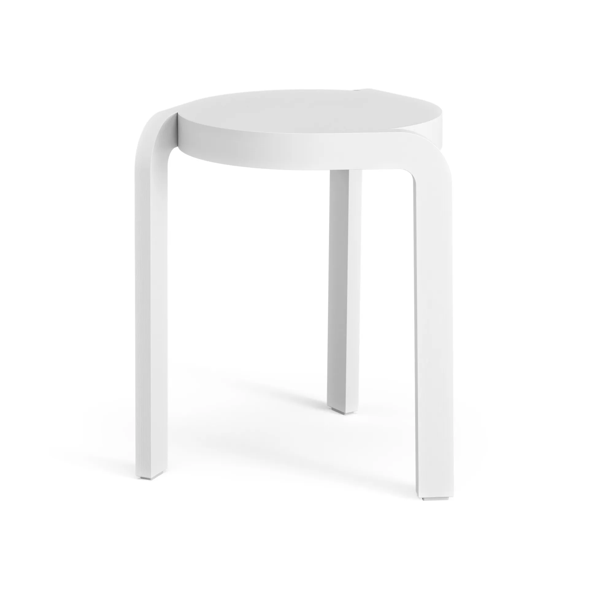 Spin rund krakk H44 cm, Hvitlasert ask, Ø32x44 cm Swedese