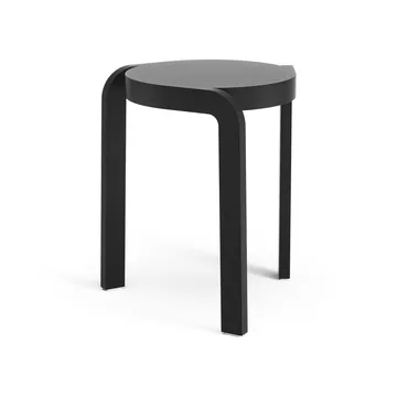 Spin rund krakk H44 cm - Svartlasert ask, Ø32x44 cm - Swedese