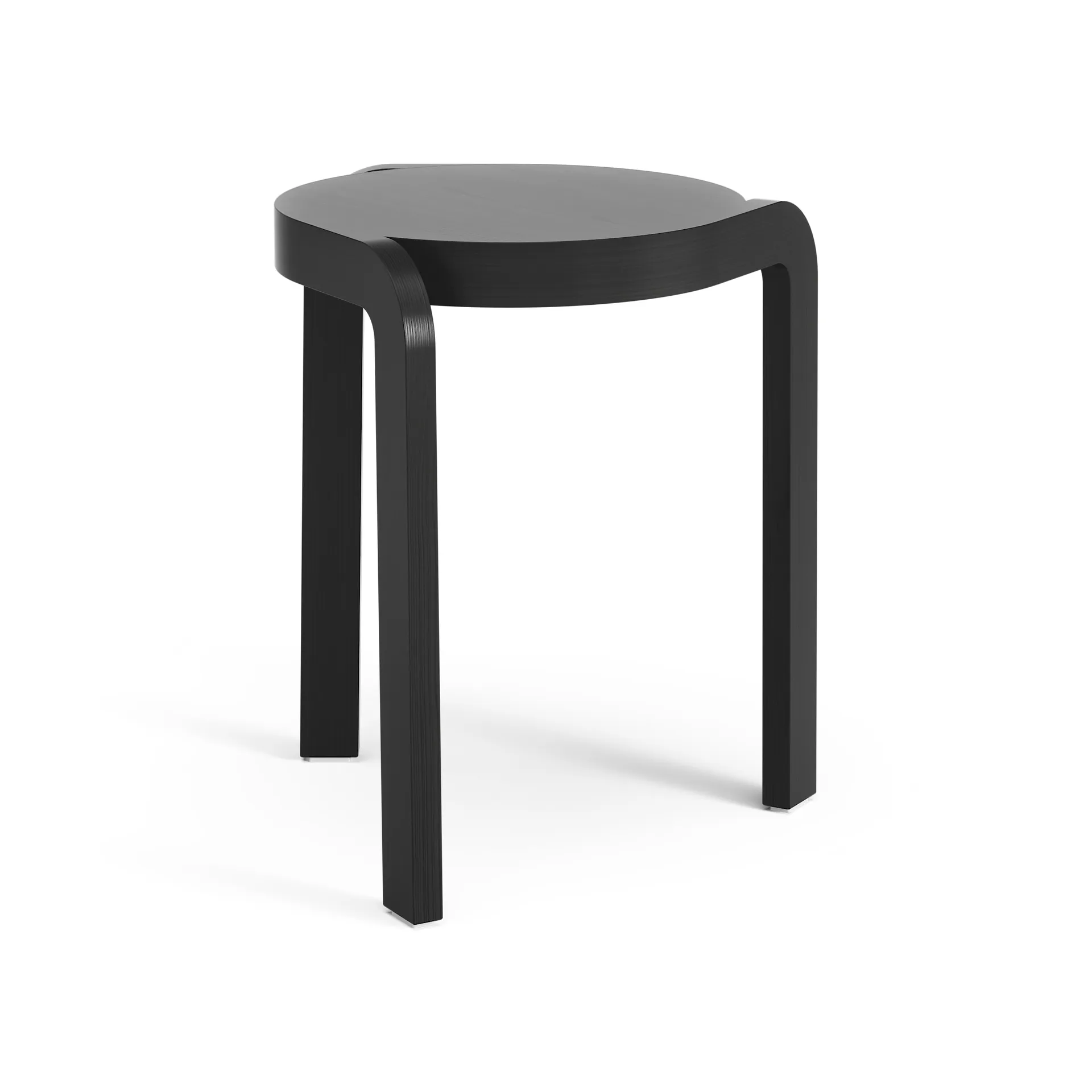 Spin rund krakk H44 cm, Svartlasert ask, Ø32x44 cm Swedese