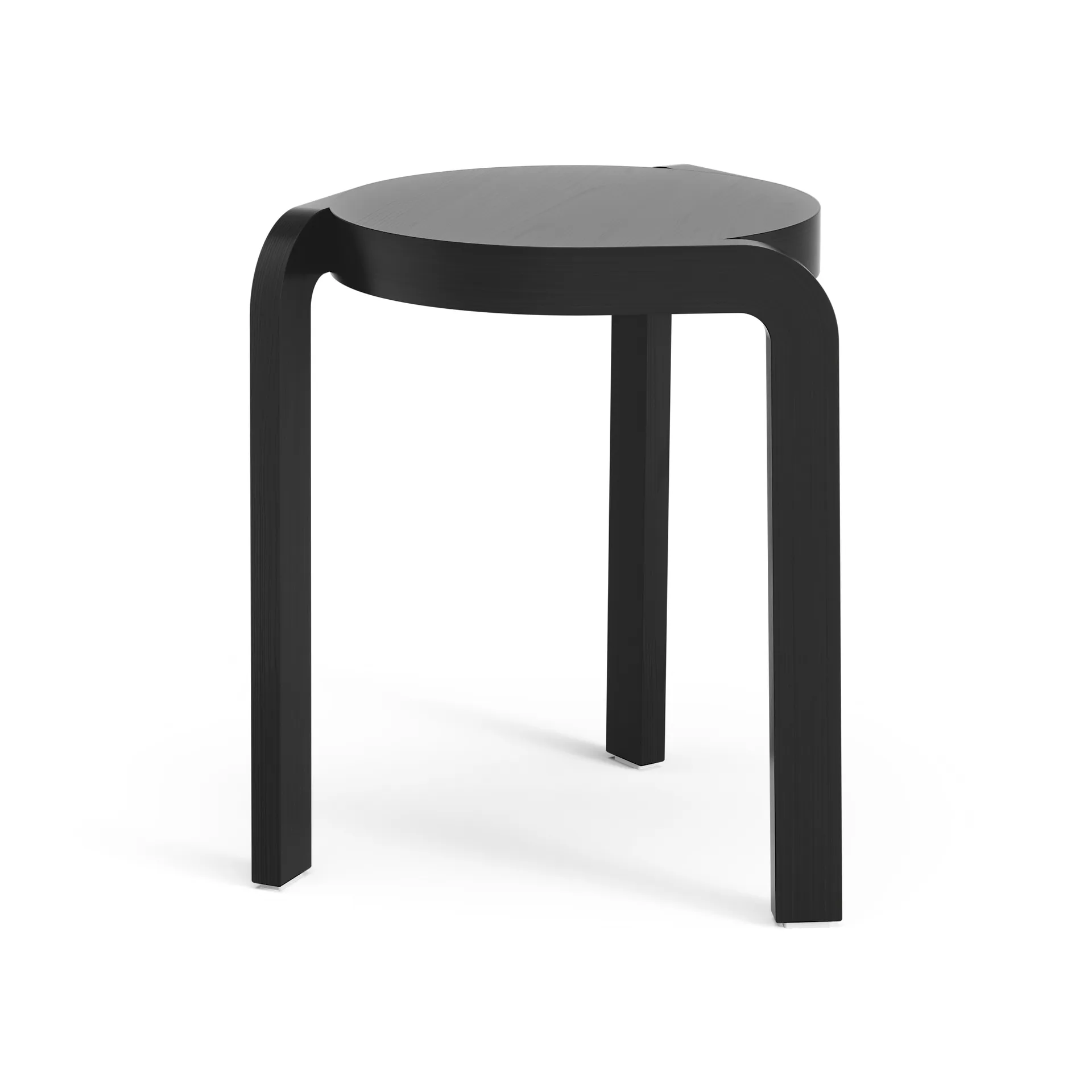 Spin rund krakk H44 cm, Svartlasert ask, Ø32x44 cm Swedese