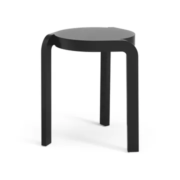 Spin rund krakk H44 cm - Svartlasert ask, Ø32x44 cm - Swedese