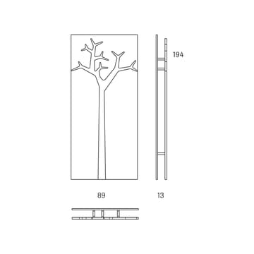 Tree klesstativ vegg - Eik klarlakk - Swedese