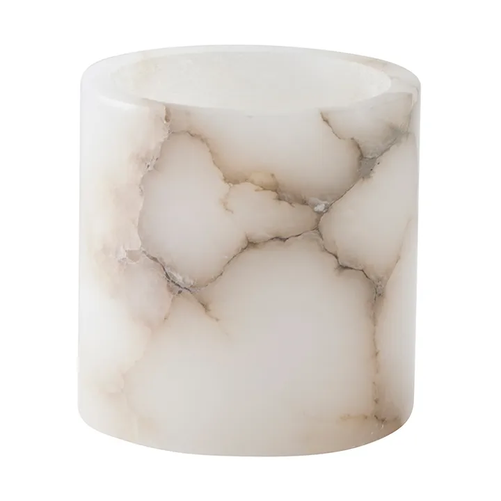Alabaster lyslykt - Hvit-beige, S 10 cm - Tell Me More