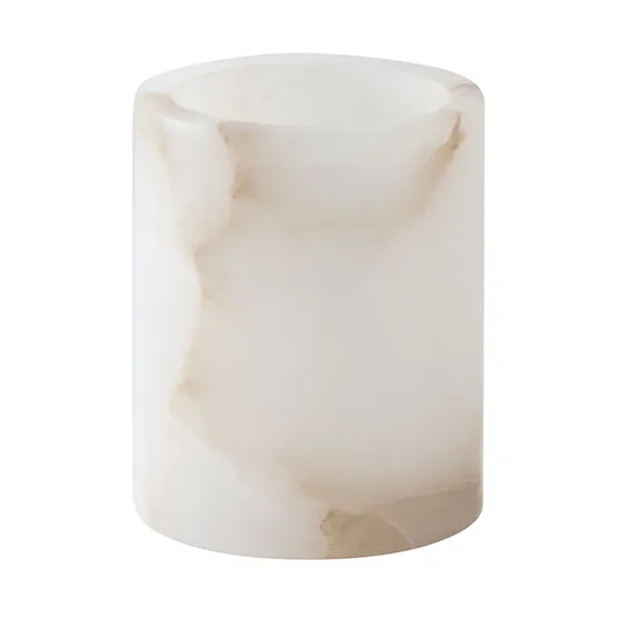 Alabaster lyslykt - Hvit-beige, XS 7,5 cm - Tell Me More