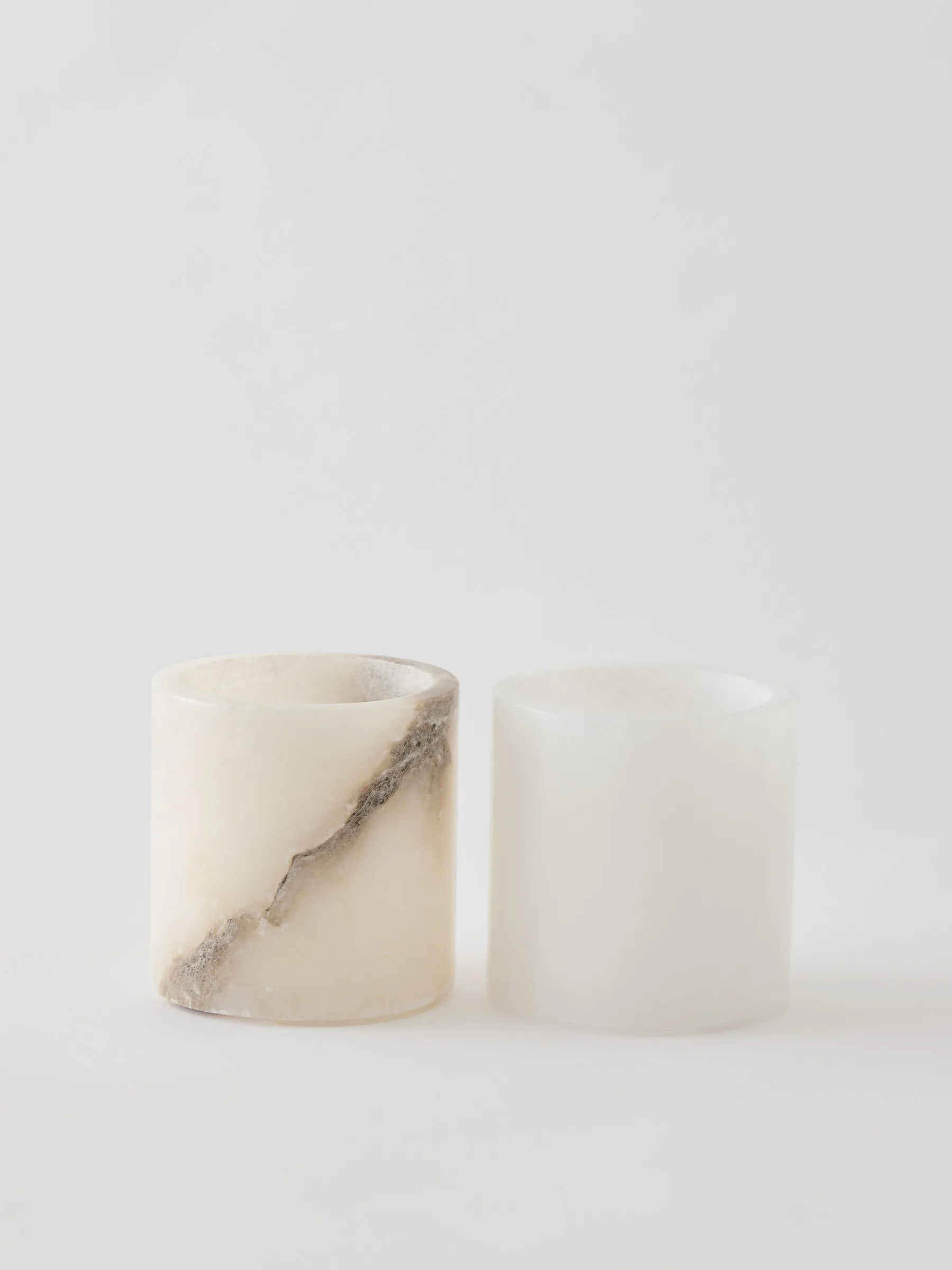 Alabaster lyslykt, Hvit-beige, XS 7,5 cm Tell Me More