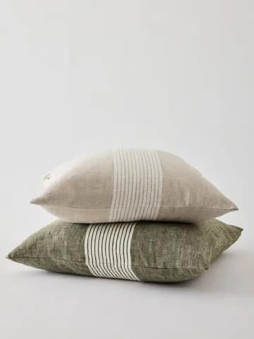 Colette putetrekk - Natural stripe, 50x50 cm - Tell Me More