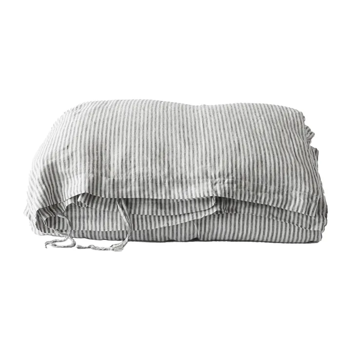 Dynetrekk lin 140 x 200 cm - Grey/white - Tell Me More