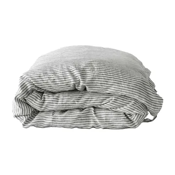 Dynetrekk lin 220 x 240 cm - Grey/white - Tell Me More