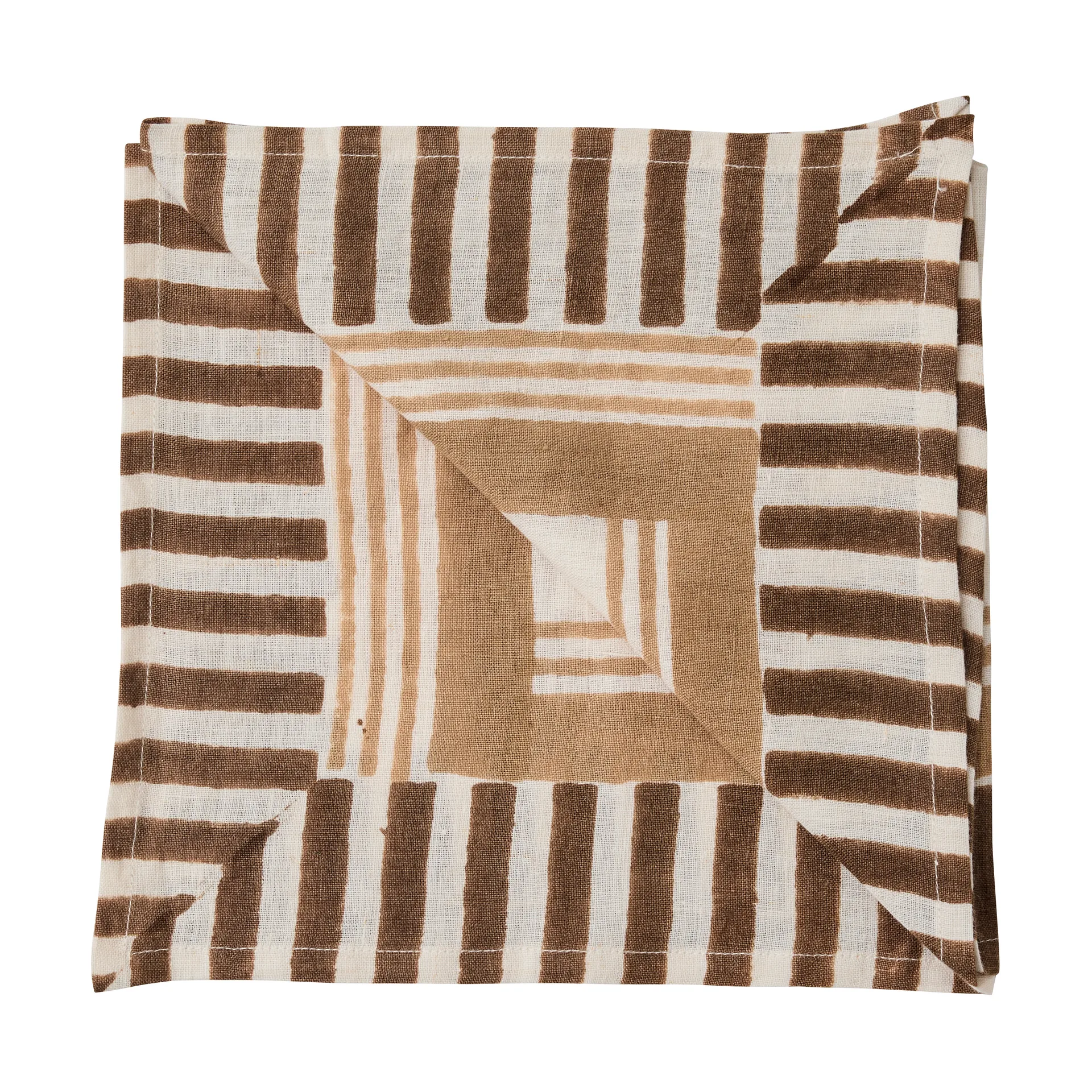 Ella serviett 50x50 cm, Hazelnut checkered Tell Me More