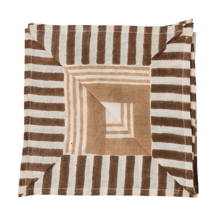 Ella serviett 50x50 cm - Hazelnut checkered - Tell Me More