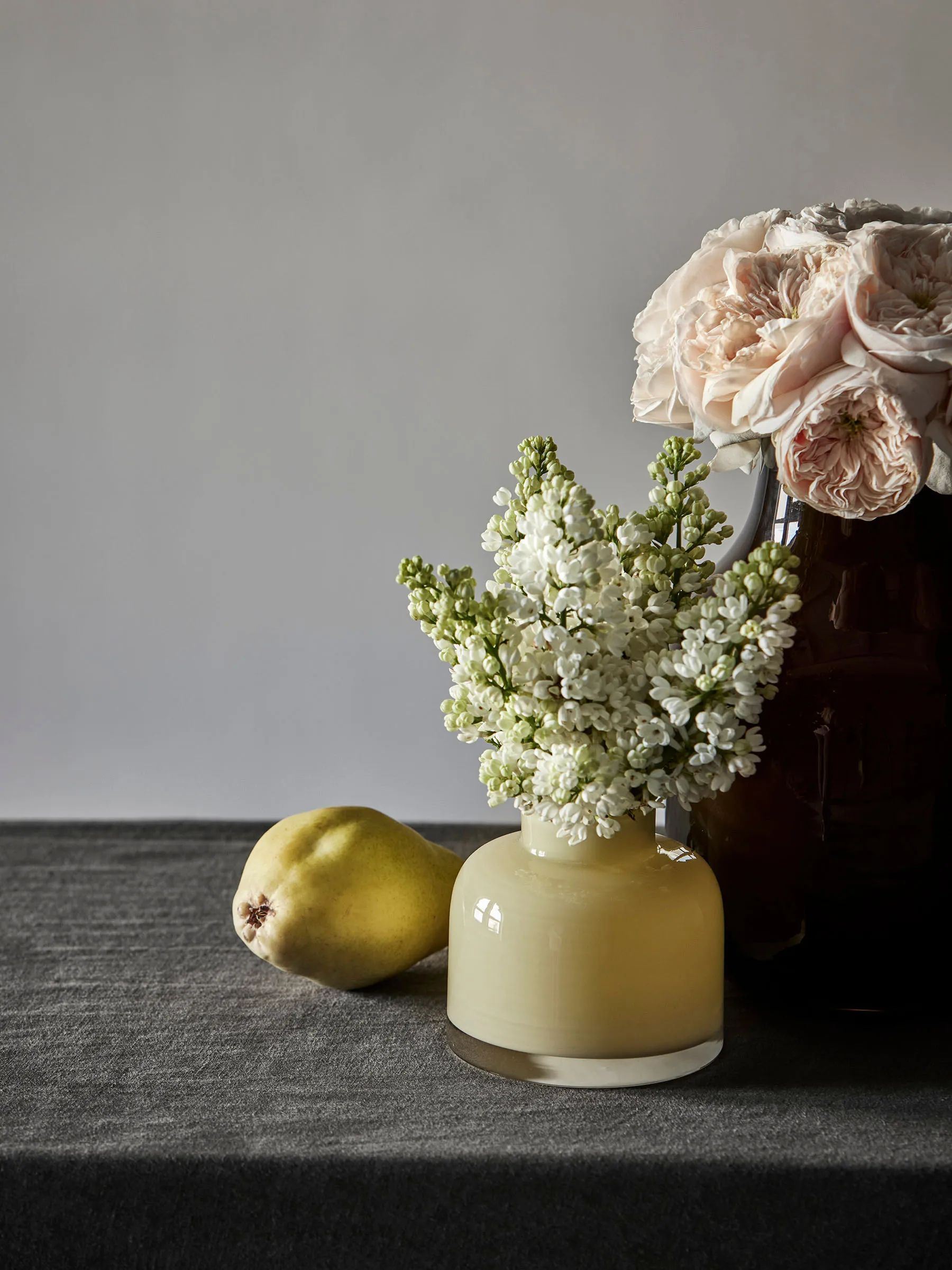 Florence vase, small 9 cm, Linen Tell Me More