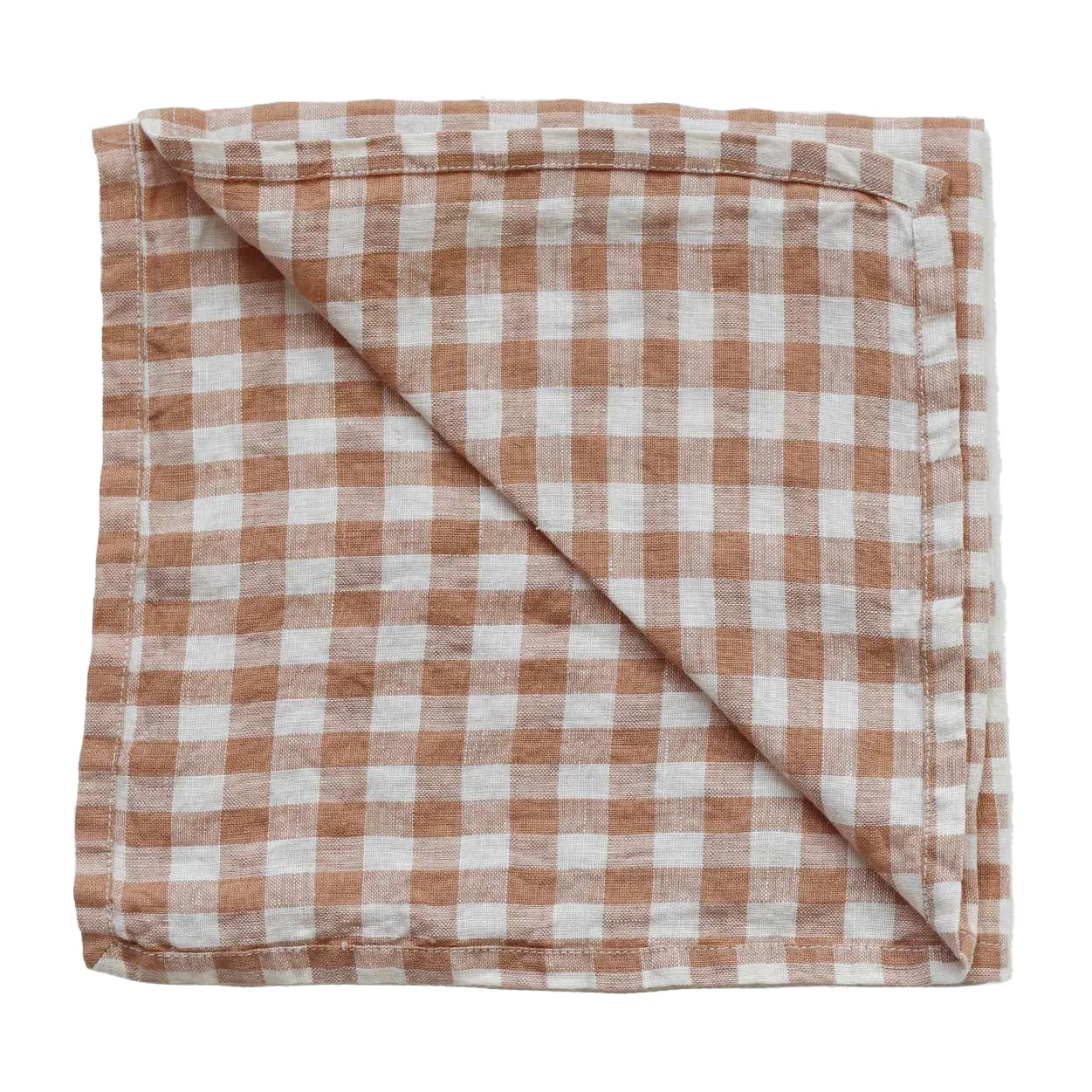Gingham rutete kjøkkenhåndkle 70x50 cm, Biscuit Tell Me More