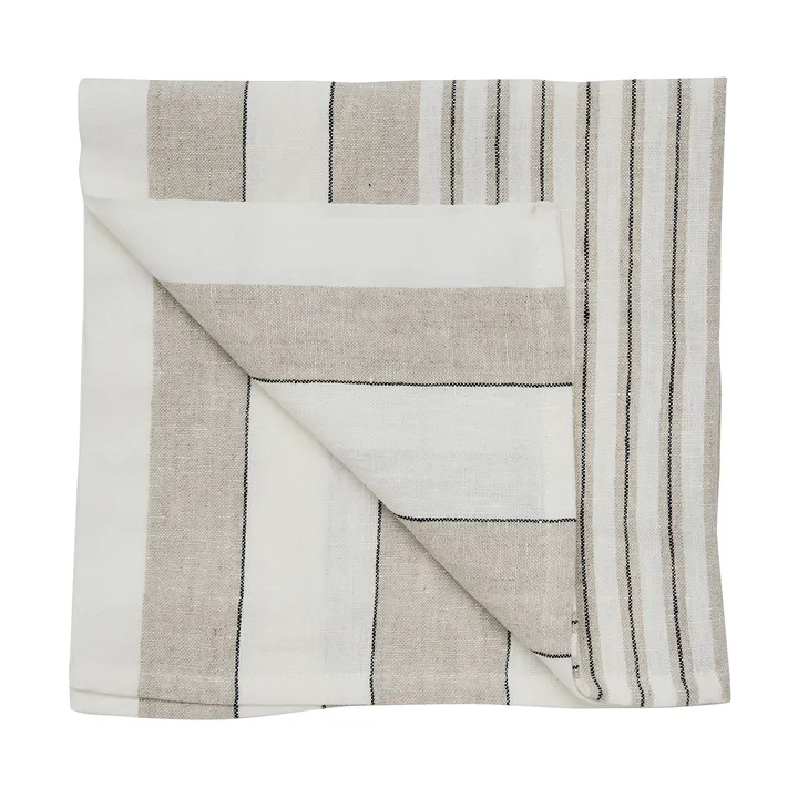 Noah linneserviett 50x50 cm - Beige stripe - Tell Me More