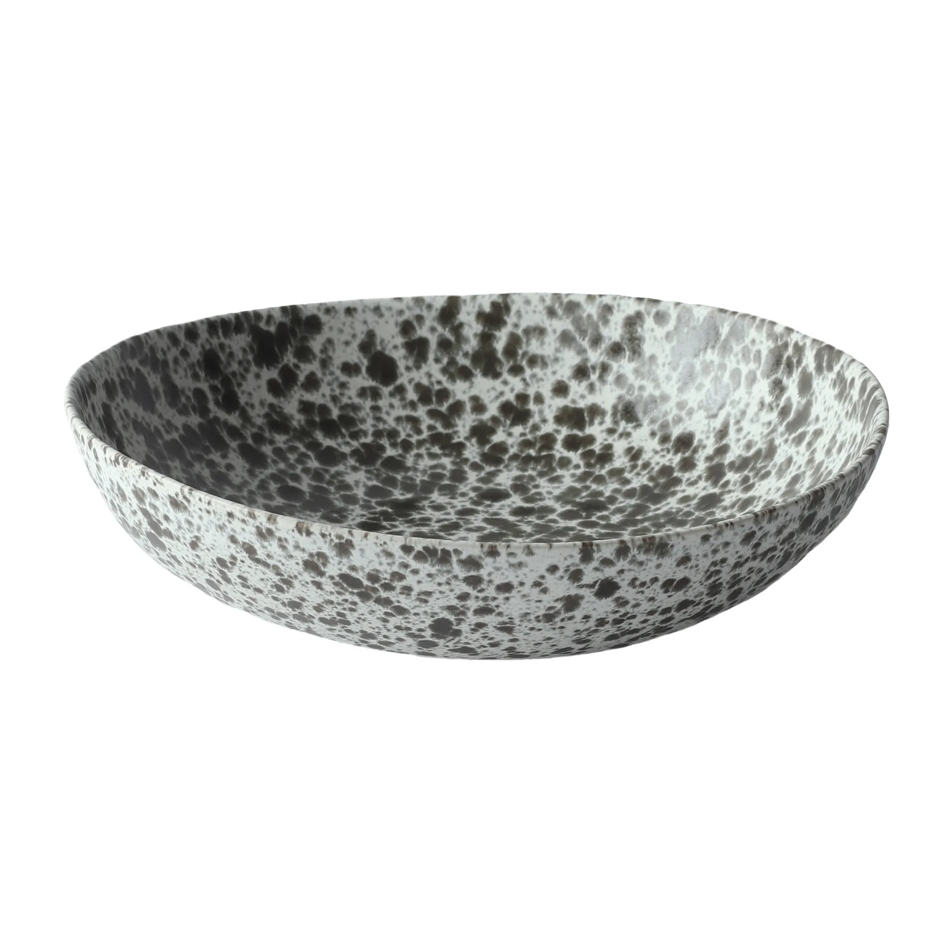 Rivoli salatsskål medium Ø 30 cm, Green splatter Tell Me More