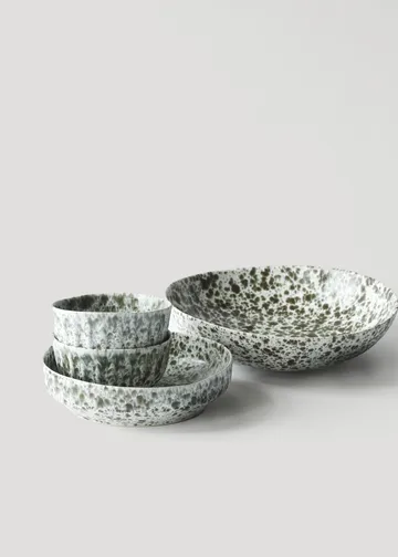 Rivoli serveringsskål Ø 22,5 cm - Green splatter - Tell Me More