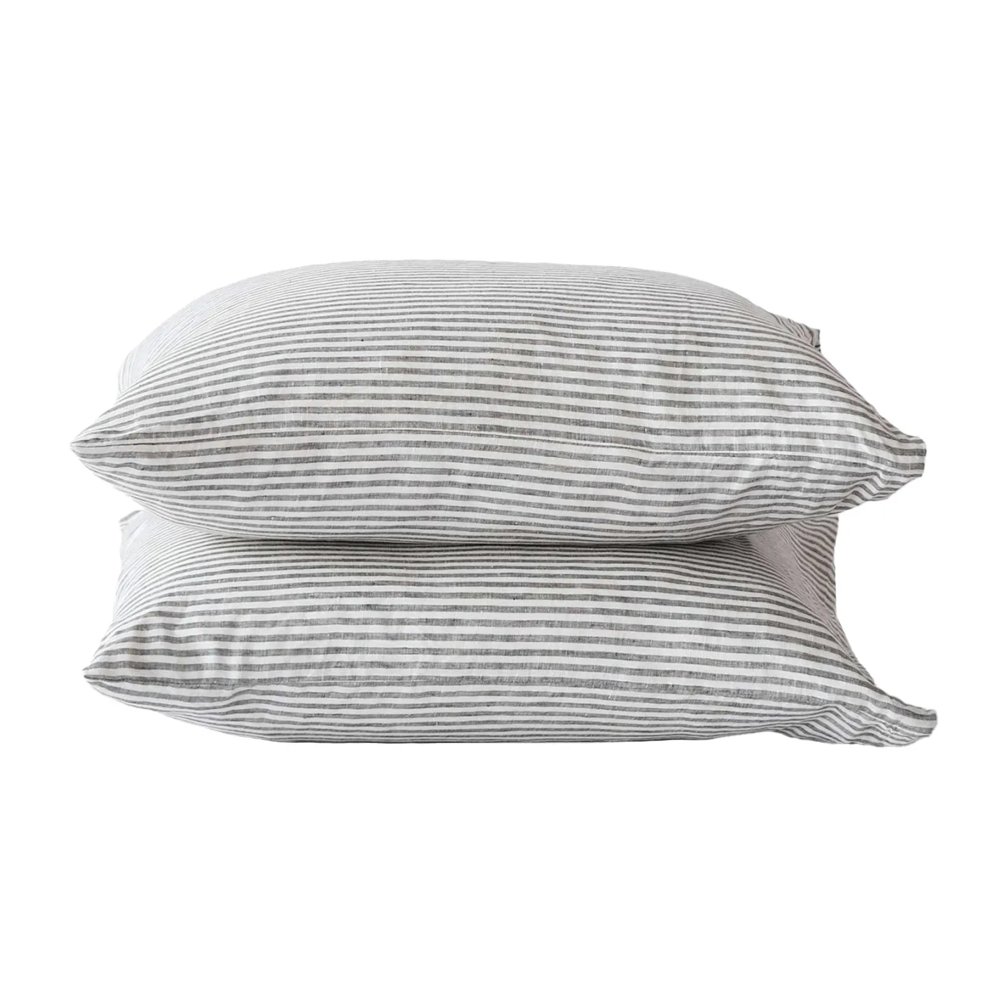 Stonewashed linen putevar 50 x 60 cm 2-pakning, Grey-white Tell Me More
