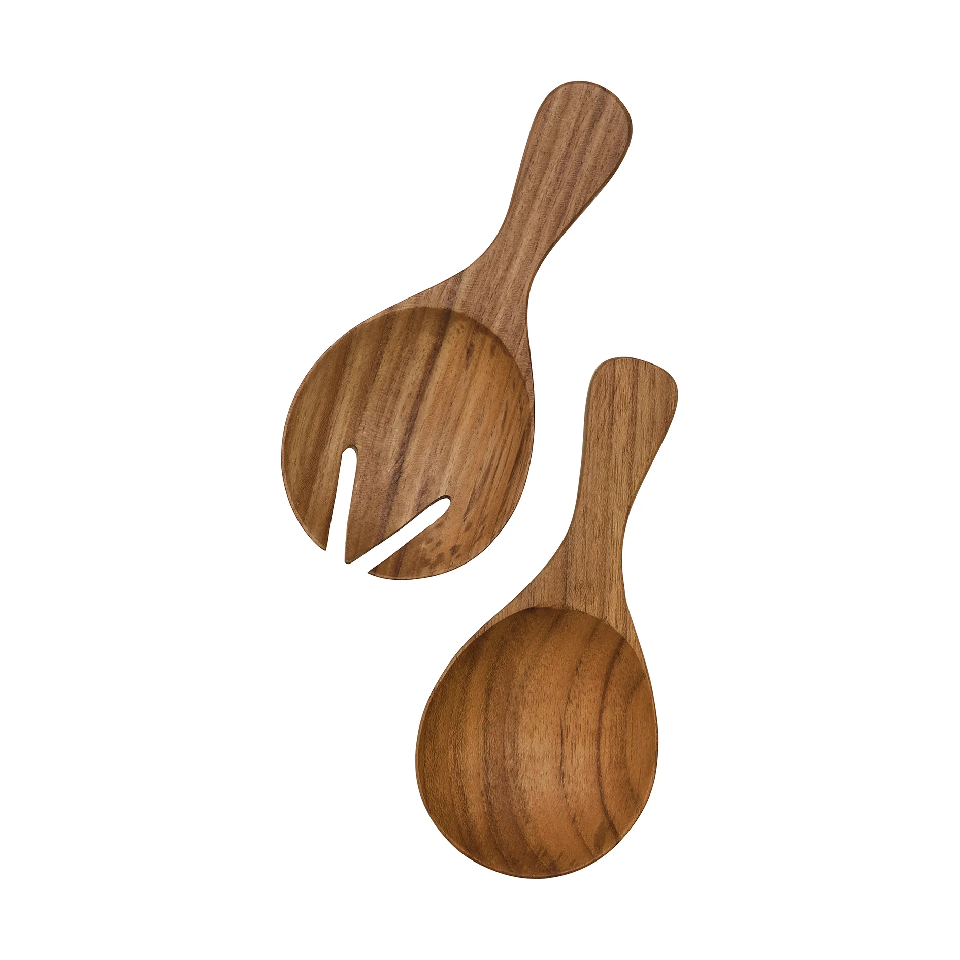 Teak salatbestikk small 2 deler, Brun Tell Me More
