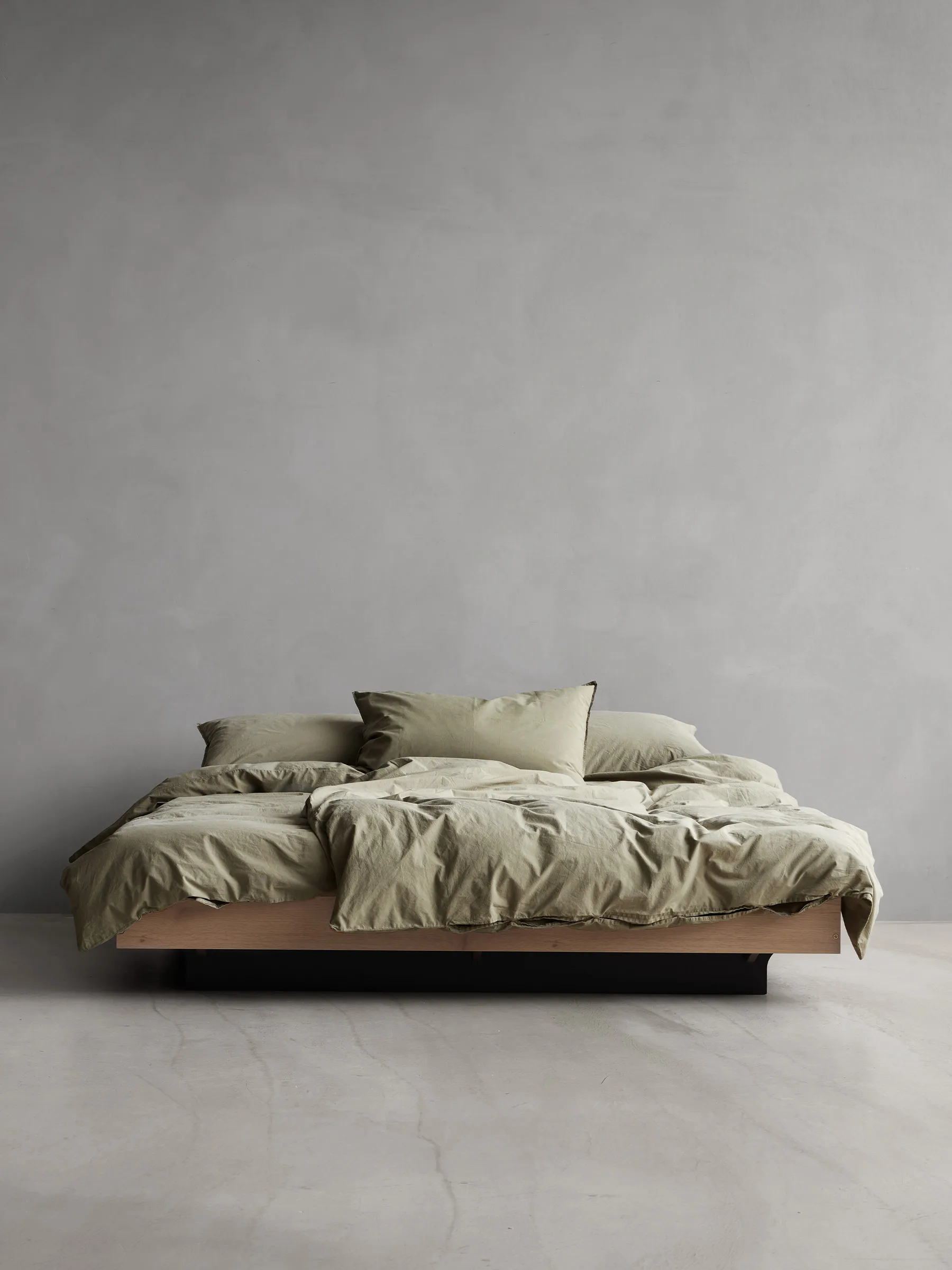 Tell Me More dynetrekk bomull, Olive, 220x220 cm Tell Me More