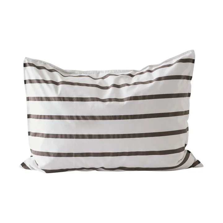 Tell Me More stripete putetrekk bomull - Taupe, 50x60 cm - Tell Me More