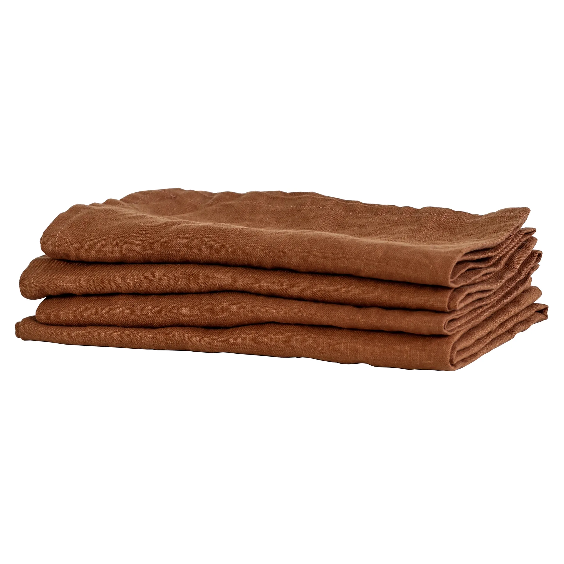 Washed linen stoffserviett 45 x 45 cm, Amber (brun) Tell Me More