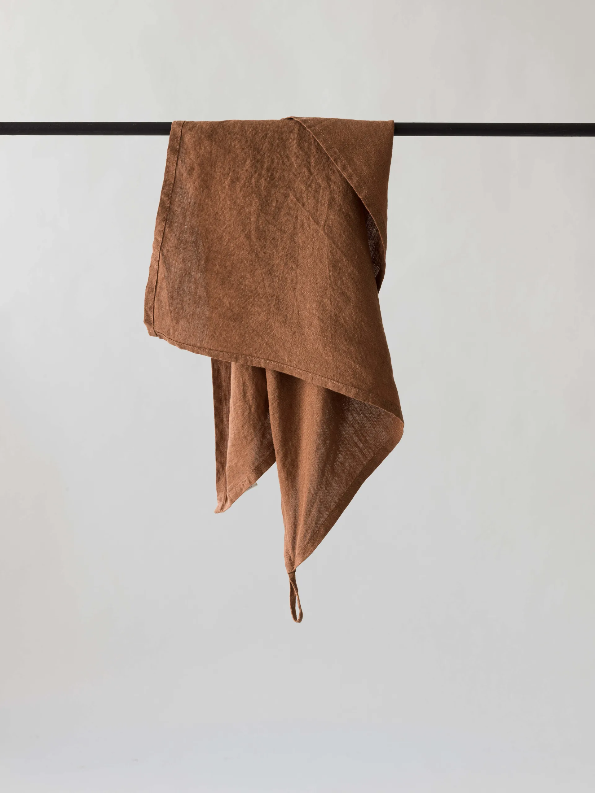 Washed linen stoffserviett 45 x 45 cm, Amber (brun) Tell Me More