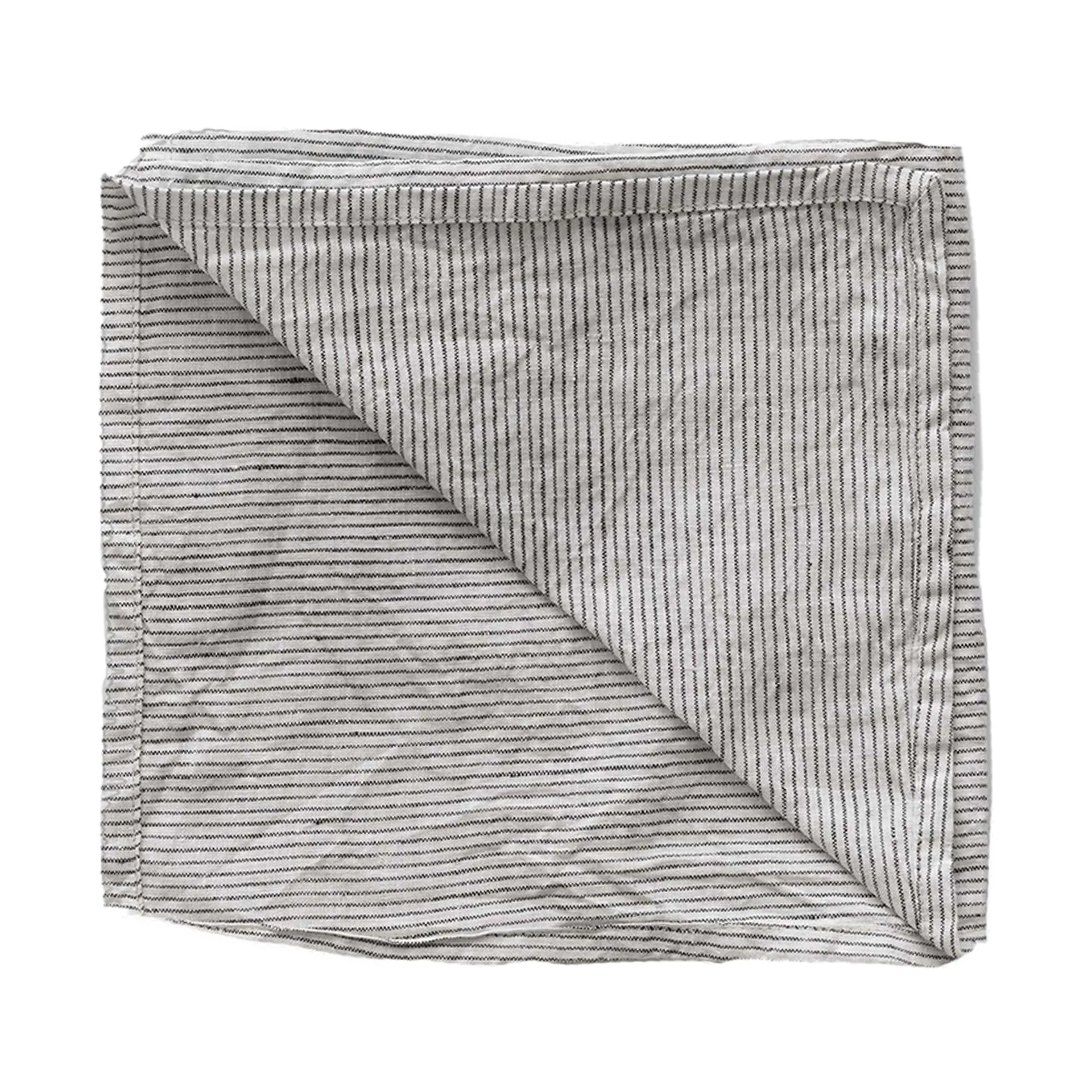 Washed linen stoffserviett 45 x 45 cm, Pinstripe Tell Me More