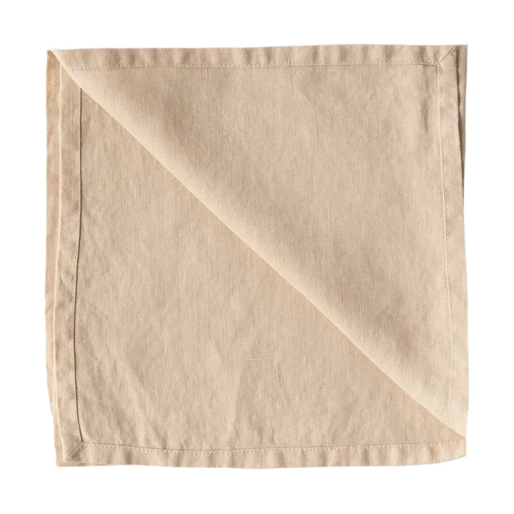 Washed linen stoffserviett 45 x 45 cm - Sand - Tell Me More