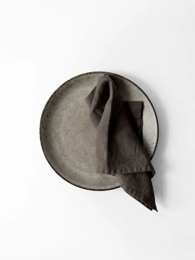 Washed linen stoffserviett 45 x 45 cm, Taupe Tell Me More