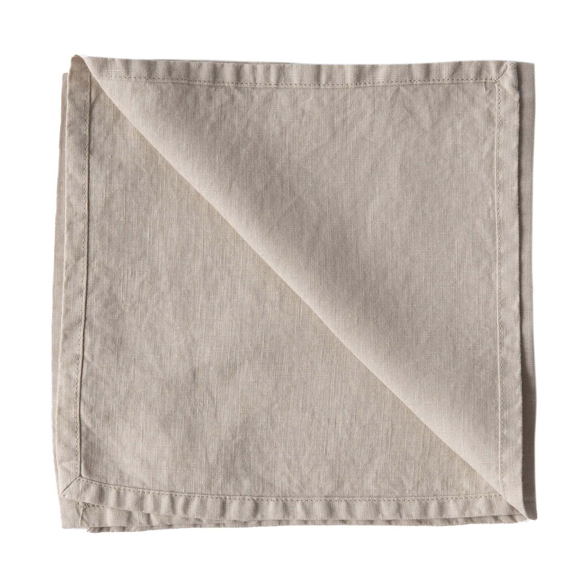 Washed linen stoffserviett 45 x 45 cm, Warm grey Tell Me More