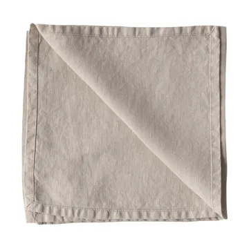 Washed linen stoffserviett 45 x 45 cm - Warm grey - Tell Me More