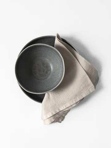 Washed linen stoffserviett 45 x 45 cm - Warm grey - Tell Me More