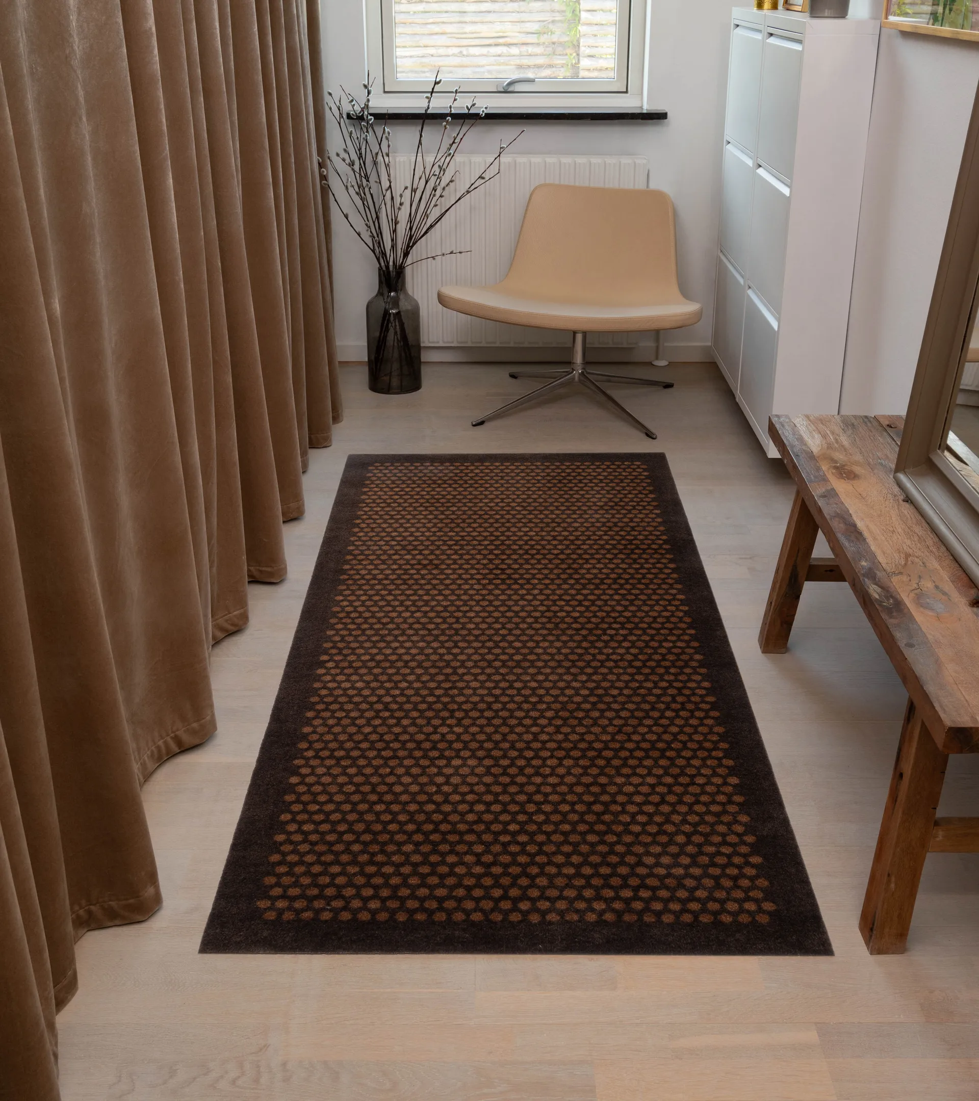 Dots entréteppe, Cognac-brown, 90x200 cm tica copenhagen
