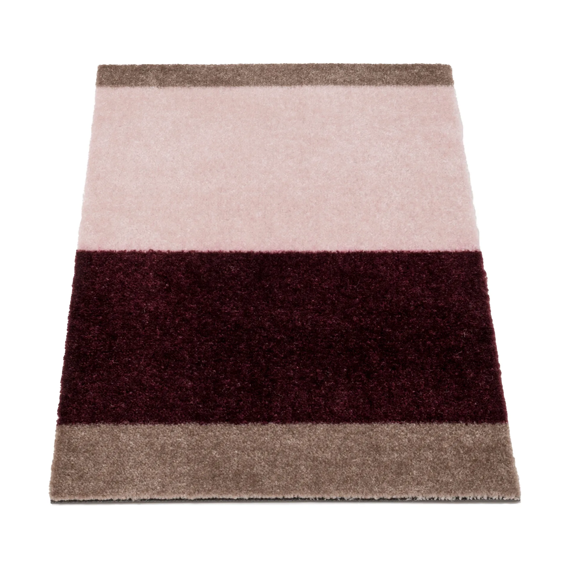 Stripes dørmatte horisontal, Bordeaux-rose-sand, 40x60 cm tica copenhagen