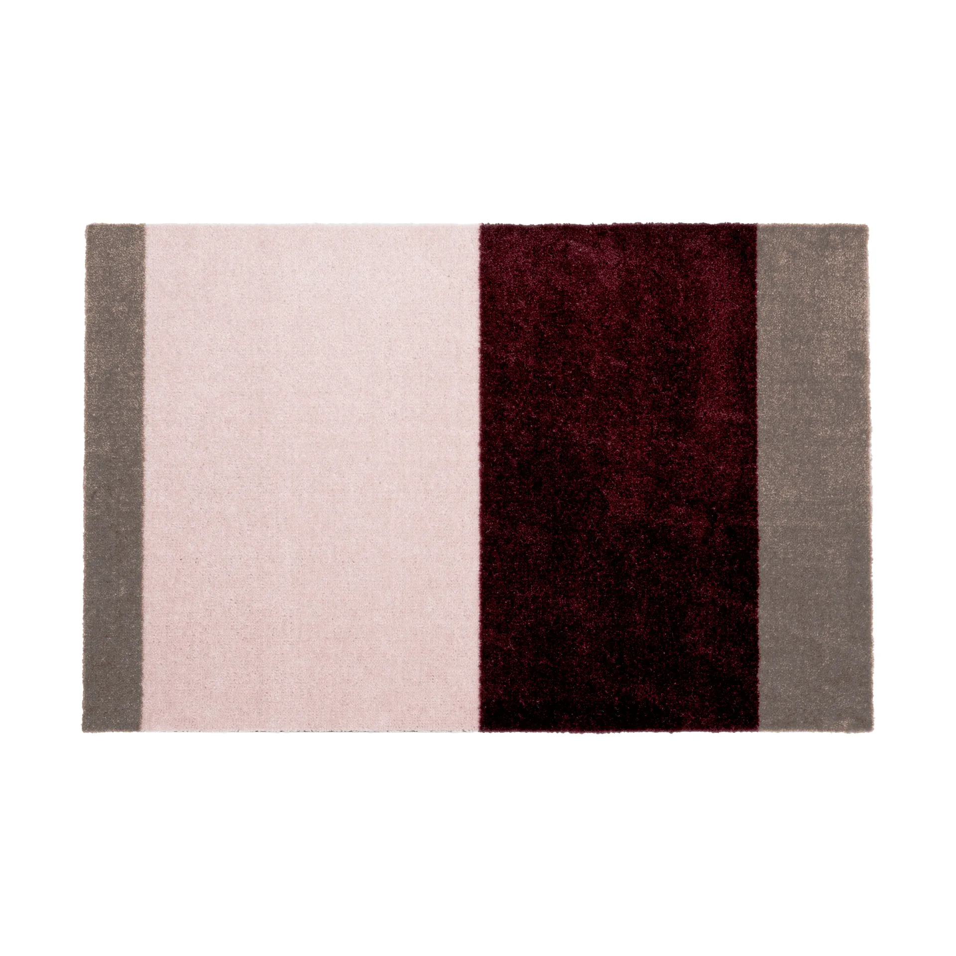 Stripes dørmatte horisontal, Bordeaux-rose-sand, 60x90 cm tica copenhagen