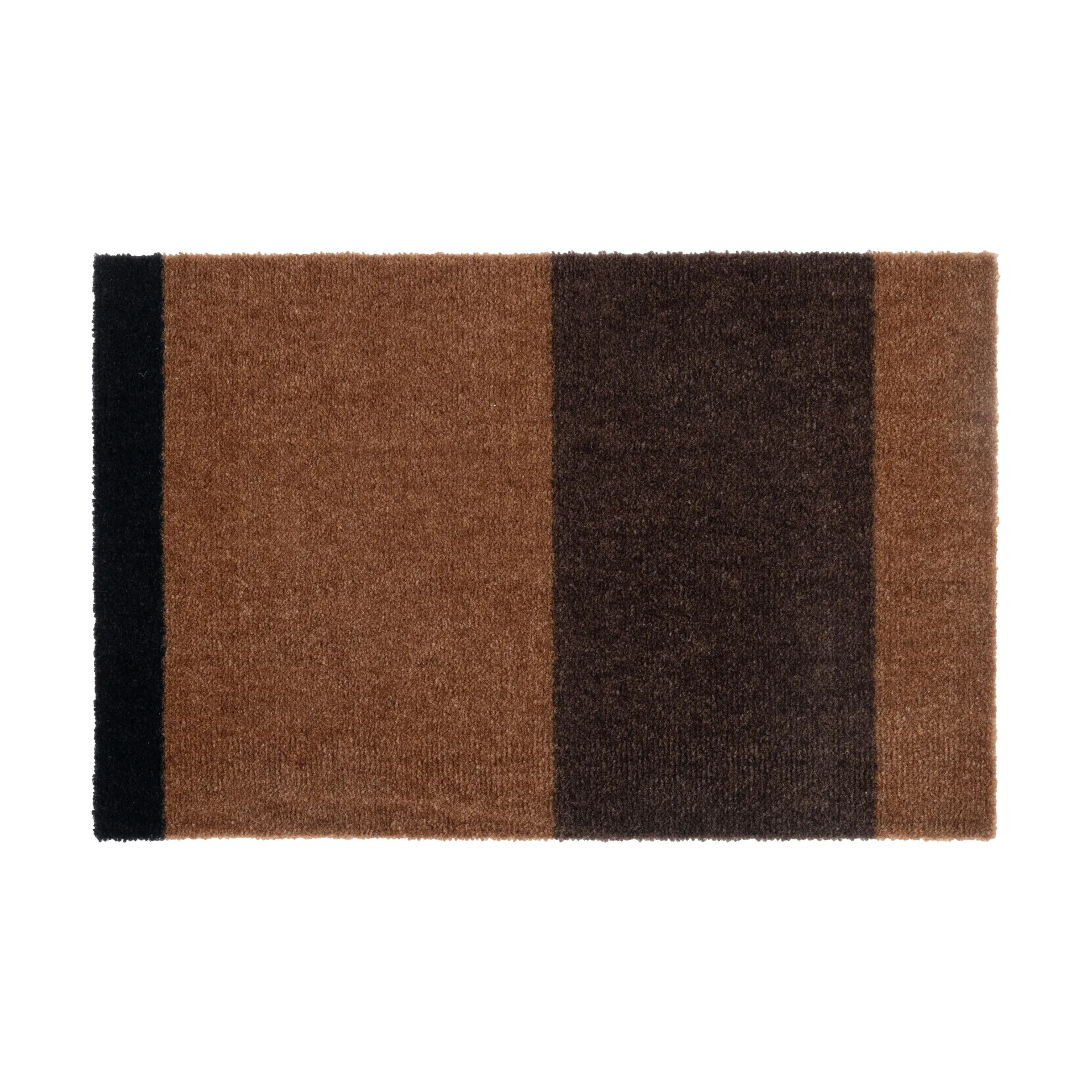 Stripes dørmatte horisontal, Cognac-dark brown-black, 40x60 cm tica copenhagen