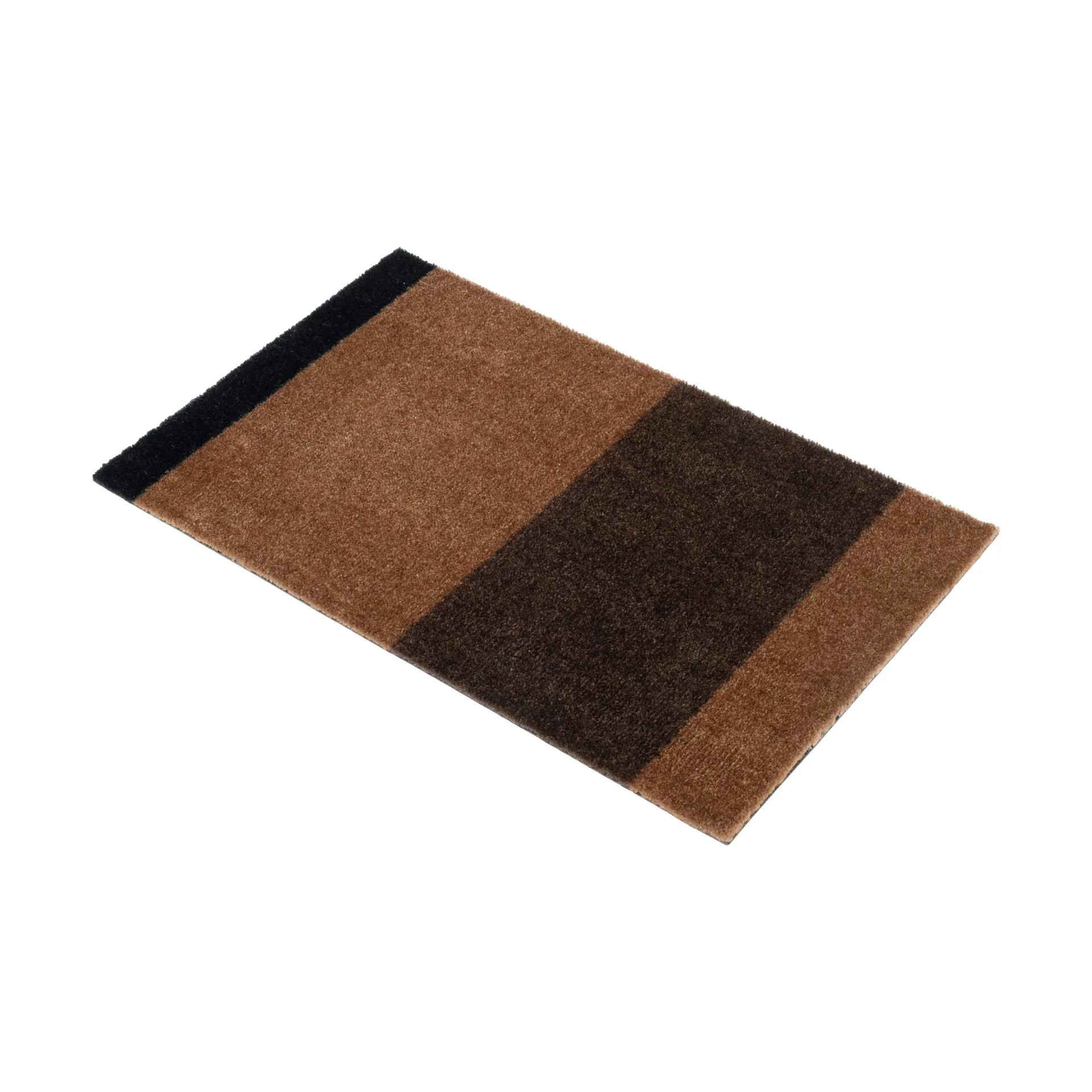 Stripes dørmatte horisontal, Cognac-dark brown-black, 40x60 cm tica copenhagen