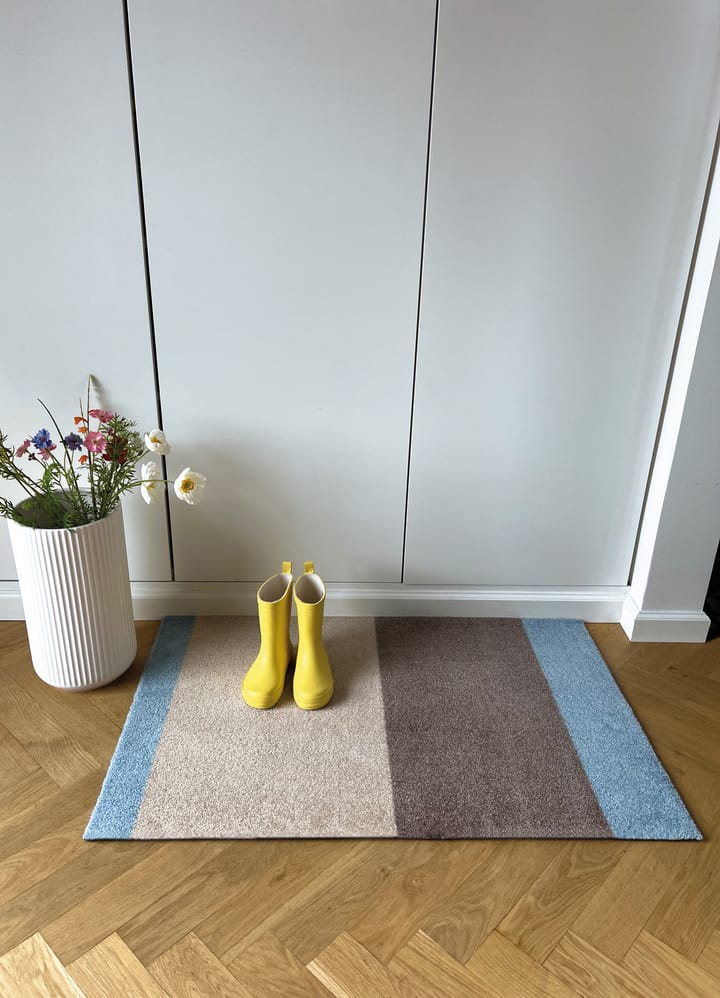 Stripes dørmatte horisontal, Ivory-sand-blue, 60x90 cm tica copenhagen
