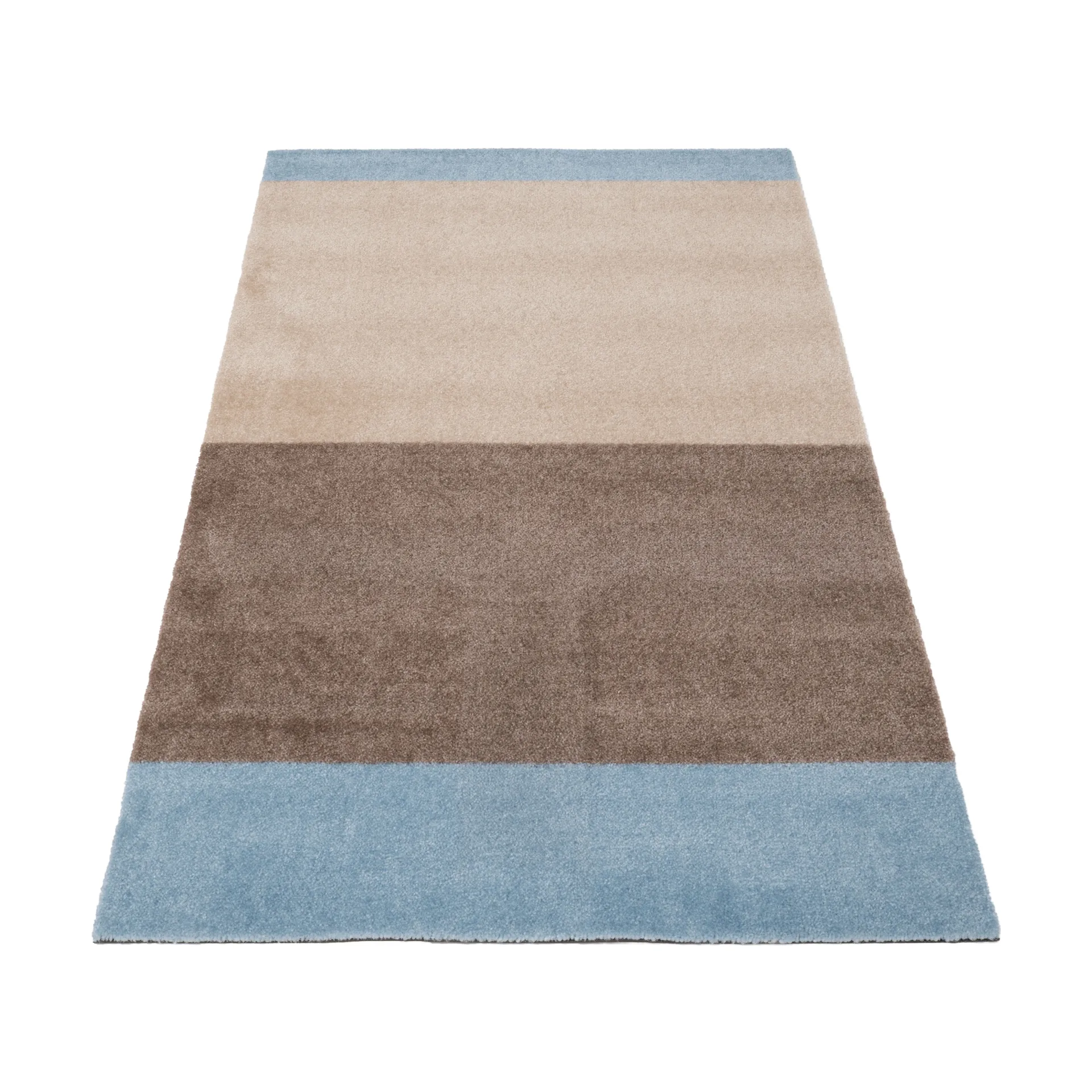 Stripes entréteppe horisontal, Ivory-sand-blue, 67x120 cm tica copenhagen