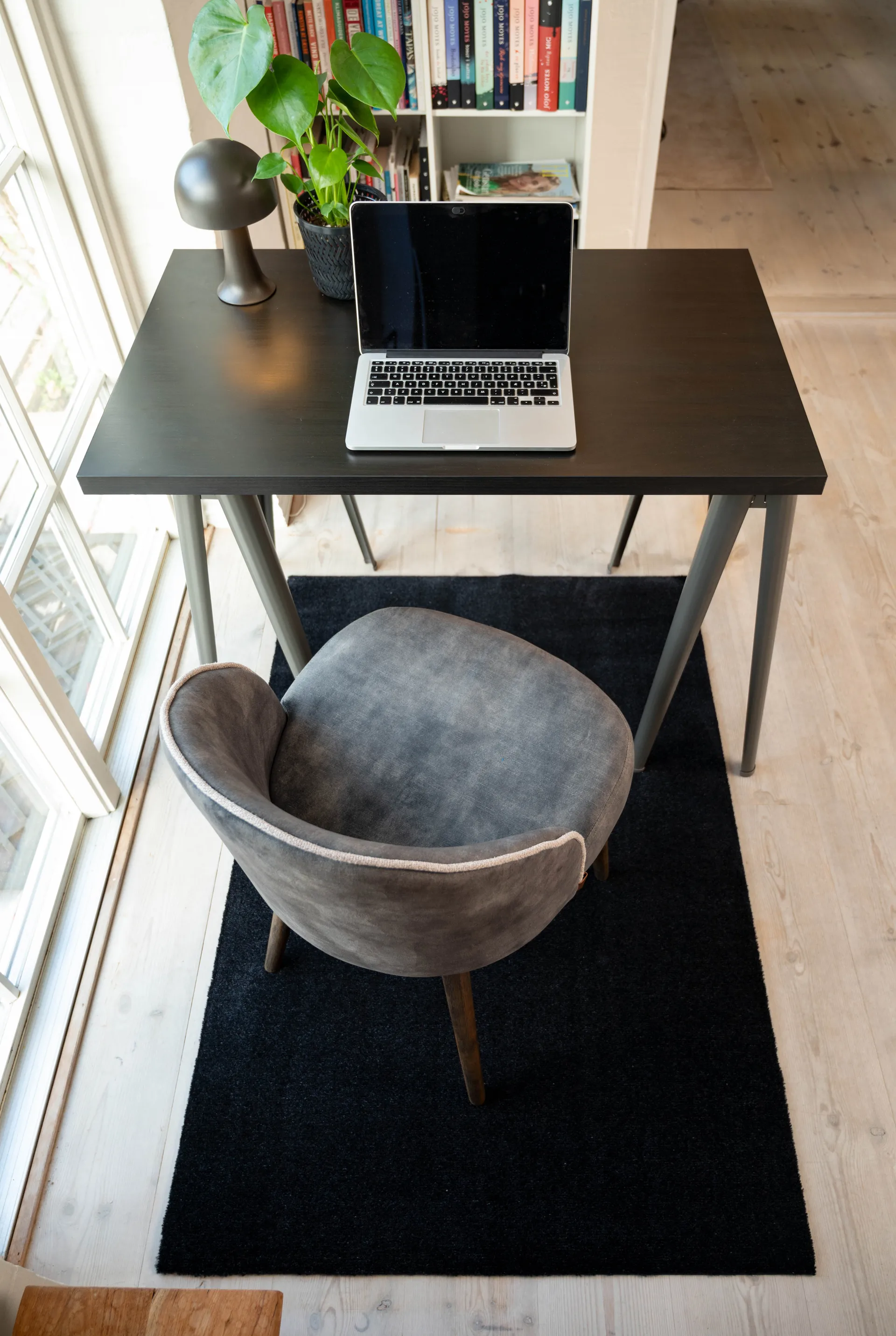 Unicolor entréteppe, Black, 90 x 130 cm tica copenhagen