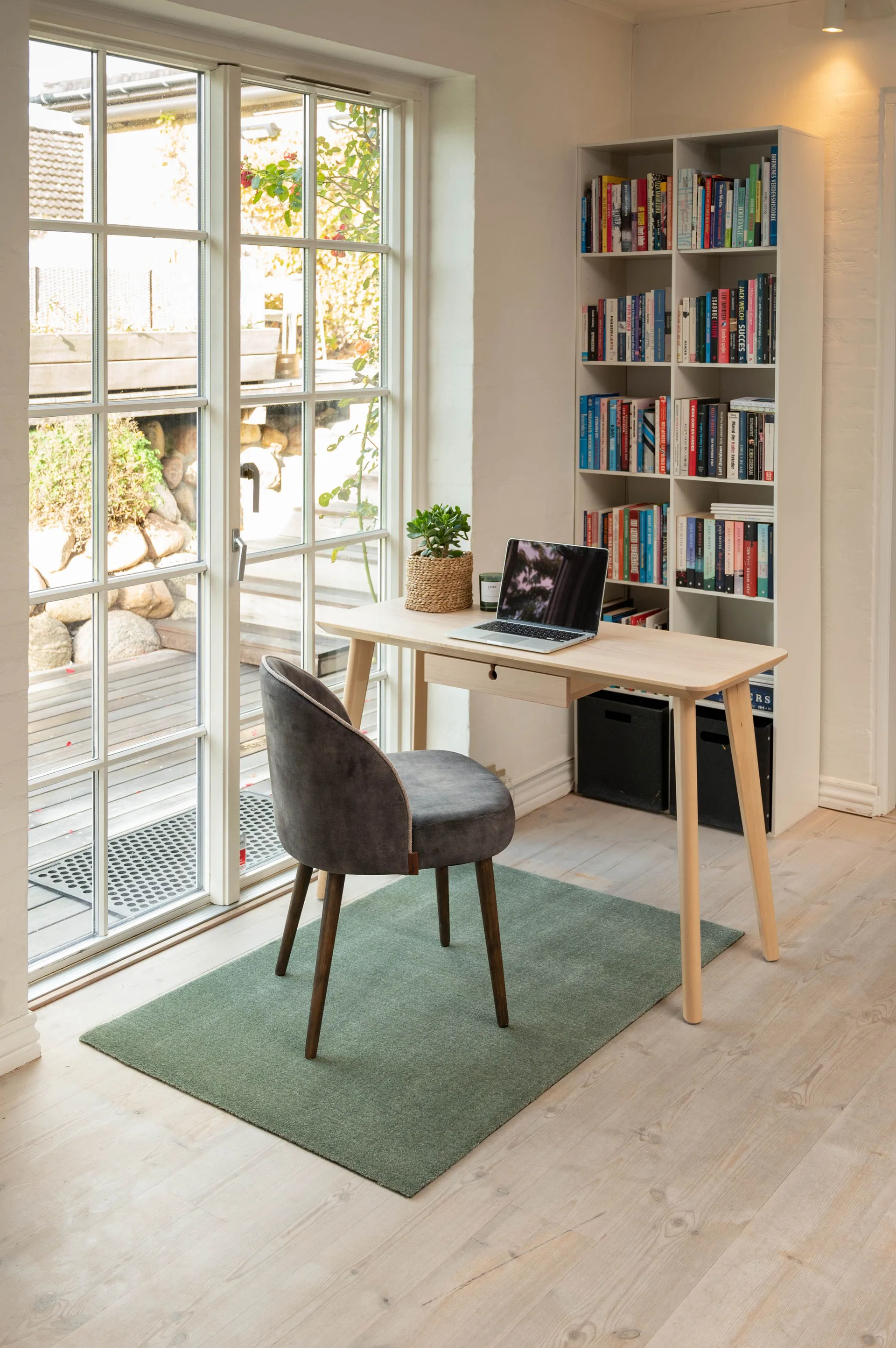 Unicolor entréteppe, Dusty green, 90 x 130 cm tica copenhagen