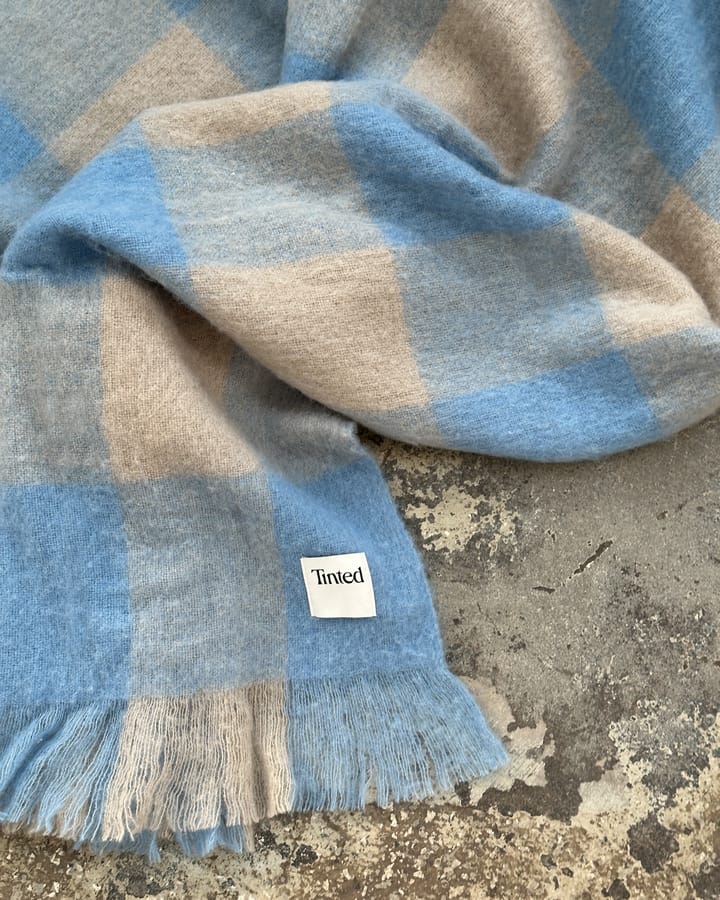 Ahlblom ullpledd 130x170 cm, Beige-blue Tinted