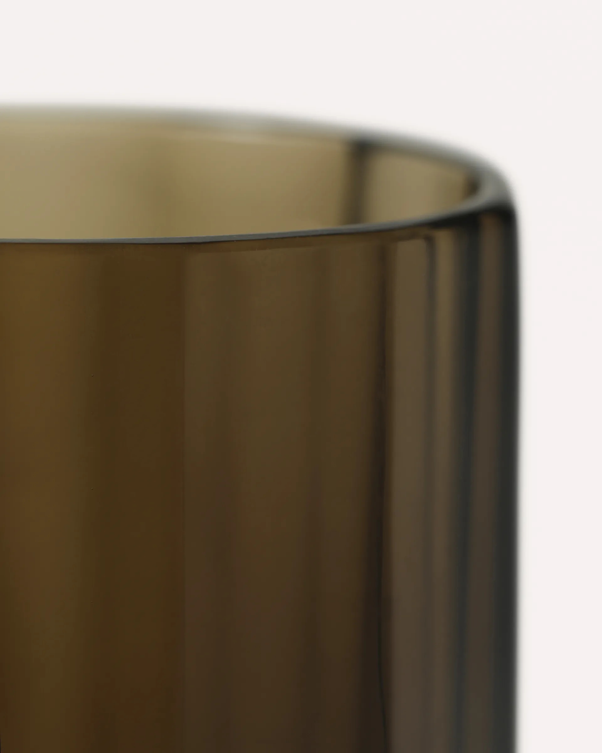 Aspelin telysestake Ø8x11 cm, Brown Tinted