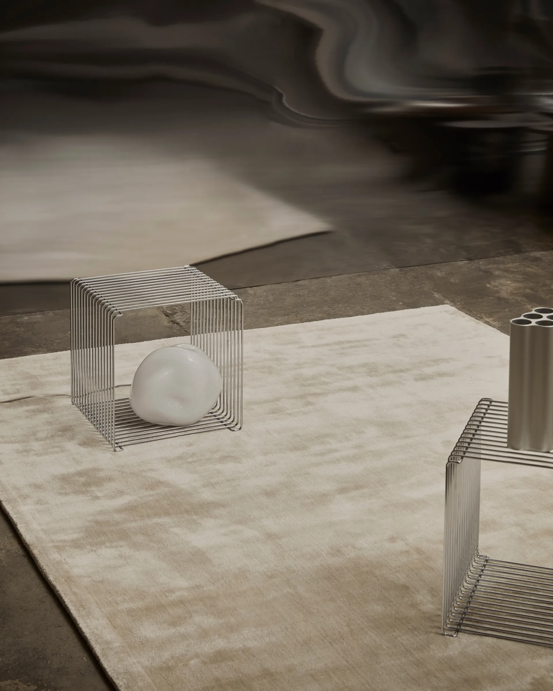 Backfjall viskoseteppe 250x350 cm, Offwhite Tinted