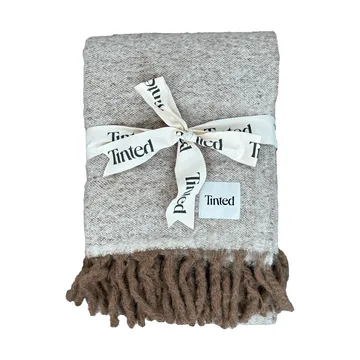 Fridh mohairpledd - Brown-off white, 130x170 cm - Tinted