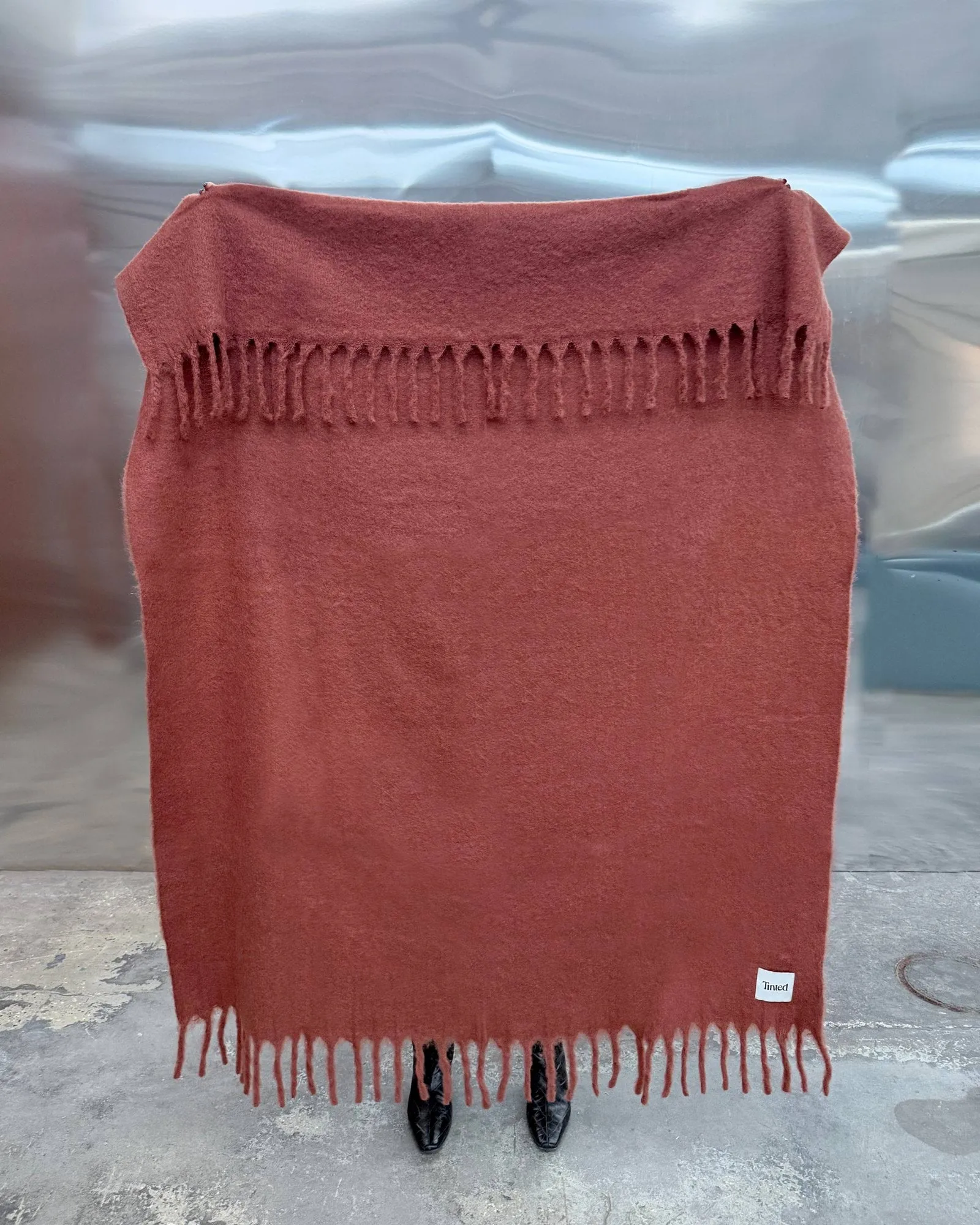 Fridh mohairpledd, Rust, 130×170 cm Tinted