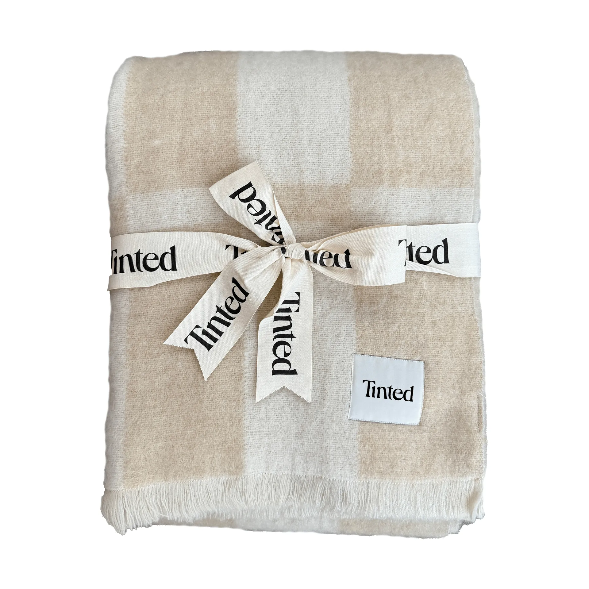 Hallin mohairpledd, Beige-off white, 130×170 cm Tinted