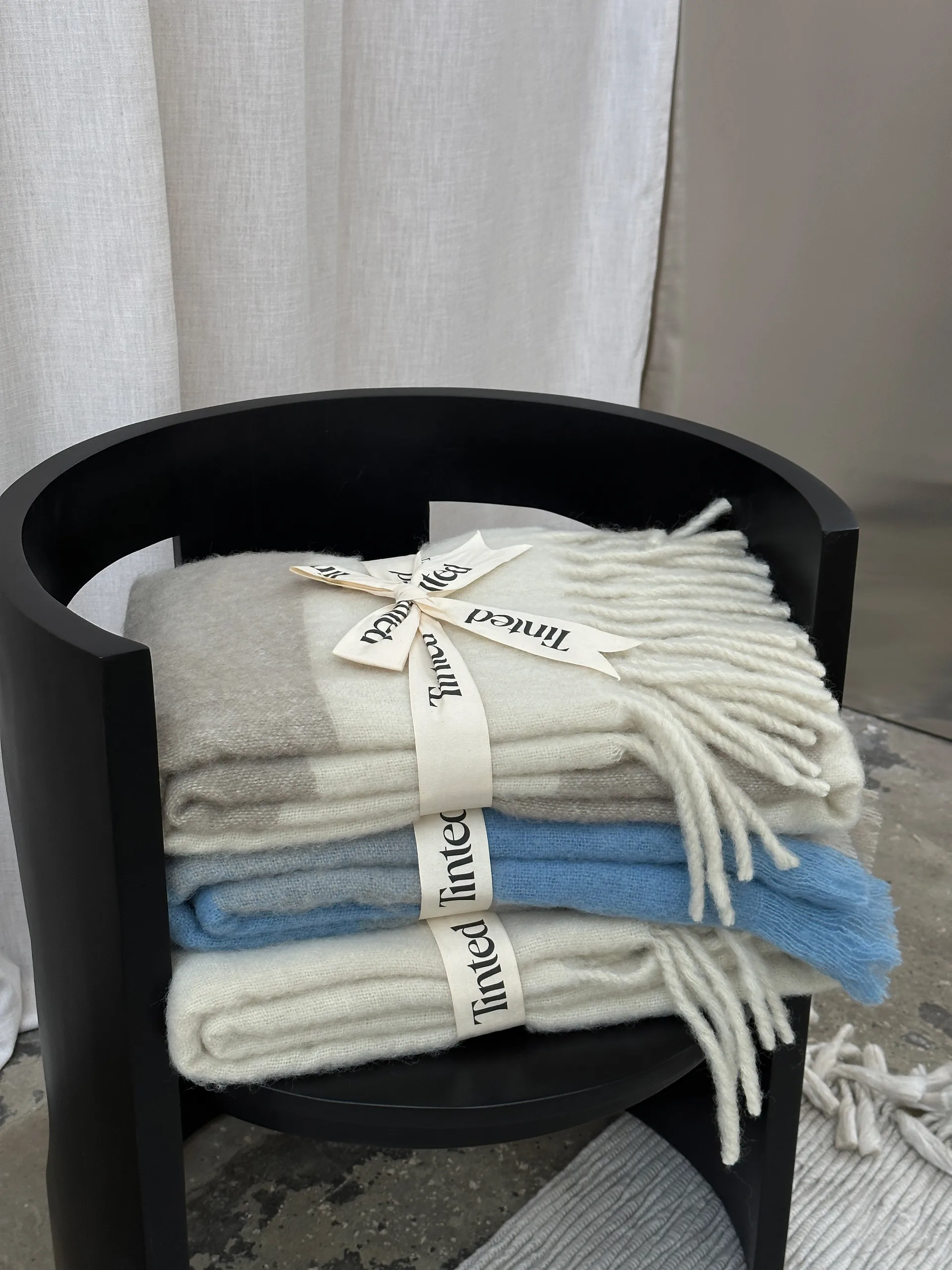 Hemple ullpledd 130x170 cm, Beige-offwhite Tinted